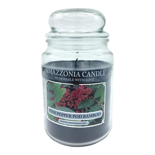 Amazzonia Candle Pink Pepper Pod Bamboo 530 Gr