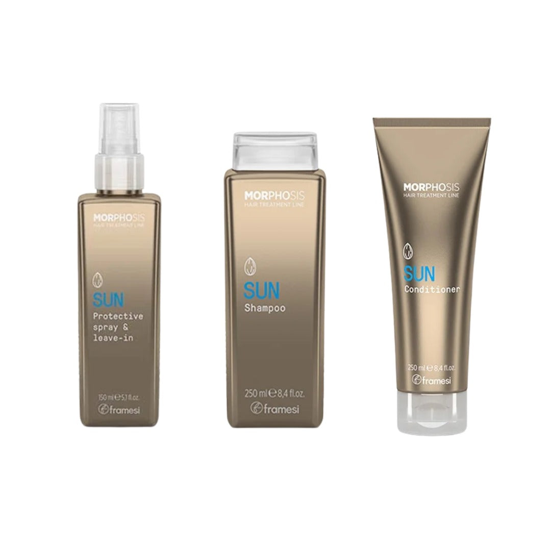 Kit Framesi Morphosis Sun - Shampoo + Conditioner + Spray Leave In(In omaggio un telo o una borsa)